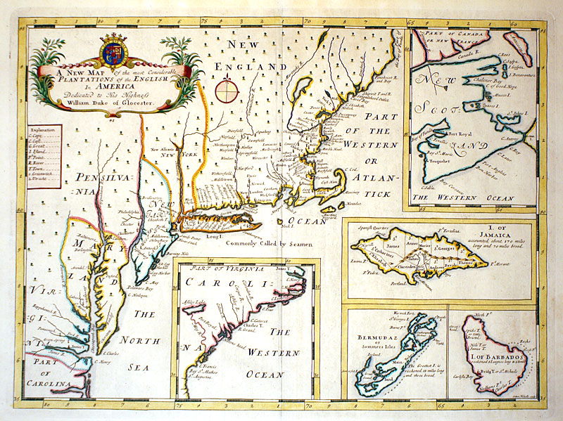 c 1701 ''...PLANTATIONS of the ENGLISH In AMERICA''  - Wells