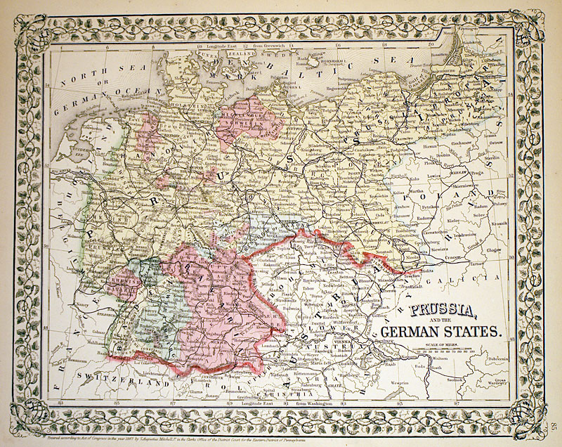 c 1867 ''Prussia and the German States''  - Mitchell