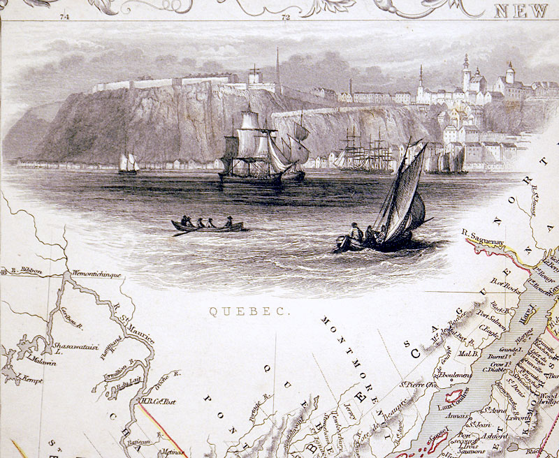 c 1850 ''East Canada...''  - Tallis