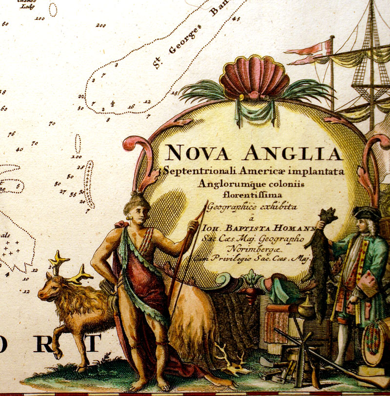 c 1724 ''Nova Anglia'' Homann New England