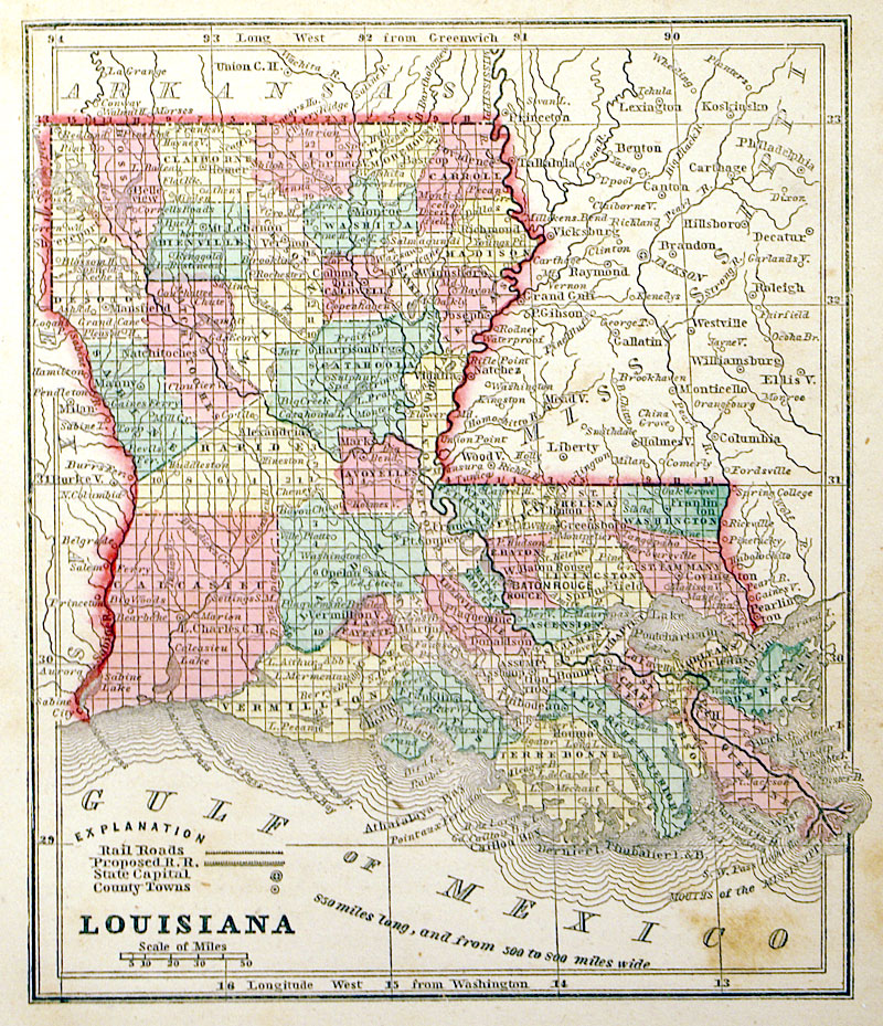 LOUISIANA c. 1857 - Morse & Gaston