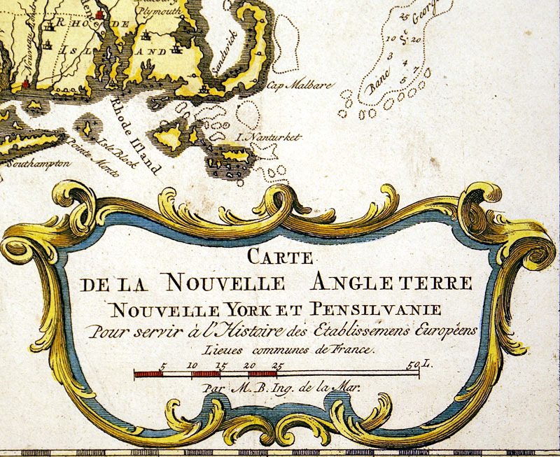 c 1757 ''Carte de la Nouvelle Angleterre...'' Bellin New England