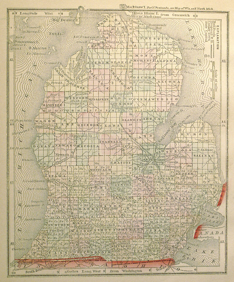 MICHIGAN c. 1857 - Morse & Gaston