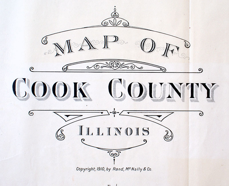 Map of Cook County, Illinois c 1910 Rand, McNally & Co [M14021] 0