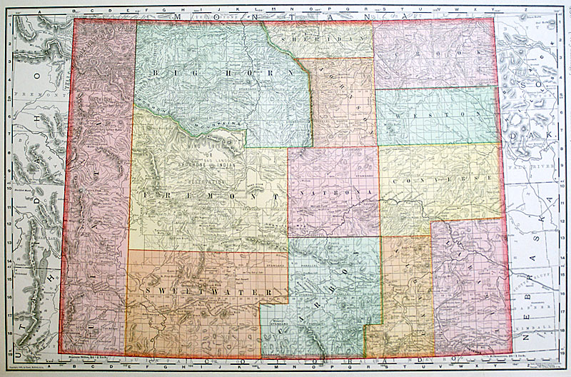 [WYOMING] c. 1898 - Rand, McNally & Co
