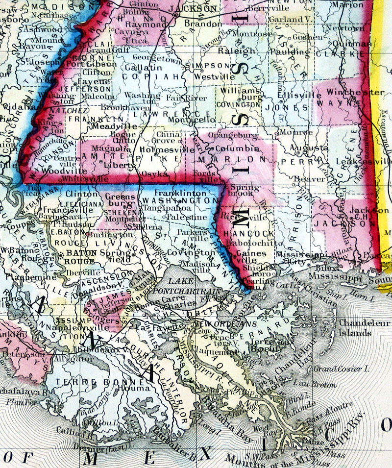 c 1862 Louisiana, Mississippi & Arkansas - Mitchell