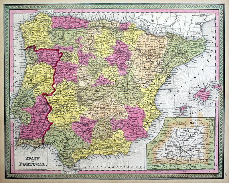 c 1889 Spain and Portugal - Mitchell