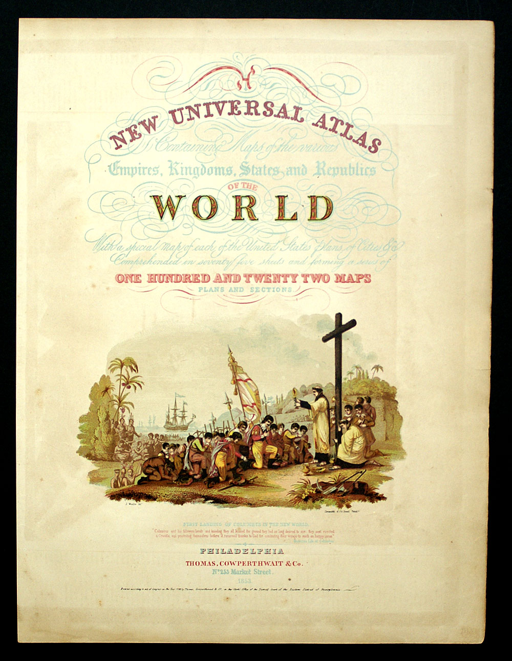c 1853 Title Page & Table of Contents for Cowperthwait Atlas