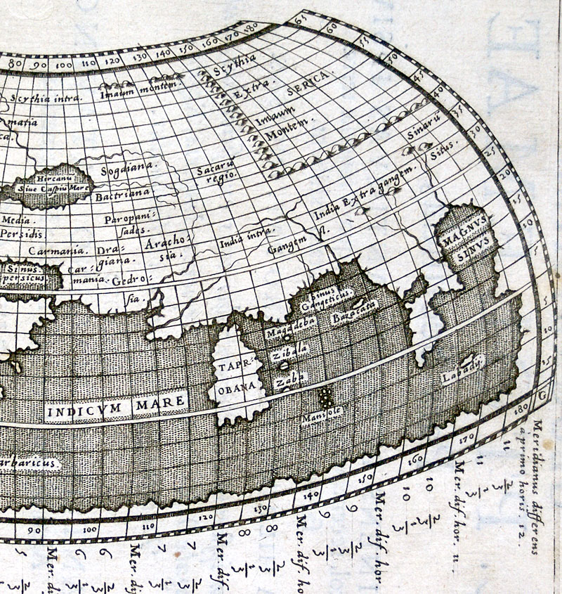 c 1596 Ptolemaic World Map - Magini