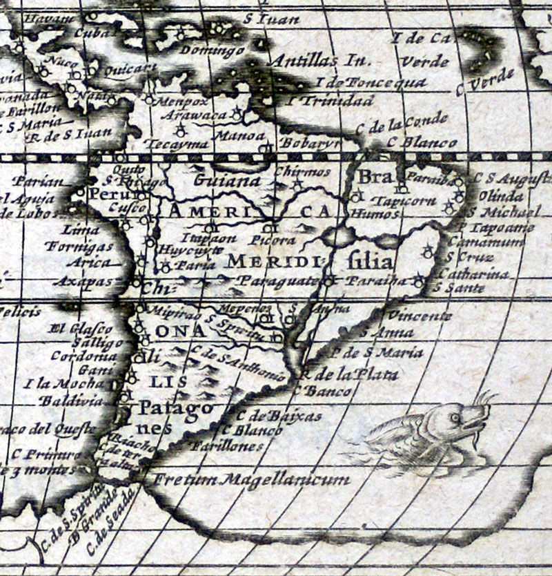 c 1616 Map of the Americas - Bertius-Hondius 