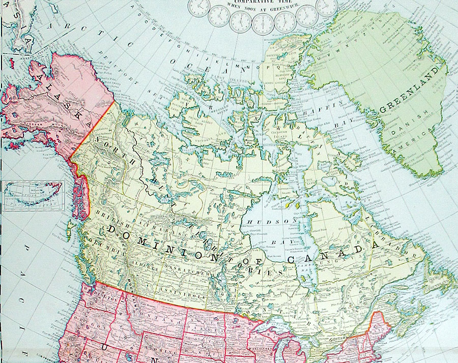 c 1898 North America, Rand, McNally & Co Large Map