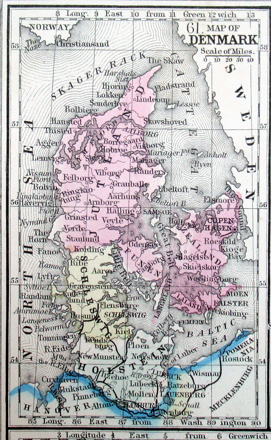 c 1862 Mitchell Russia, Ukraine, Denmark, Holland & Belgium