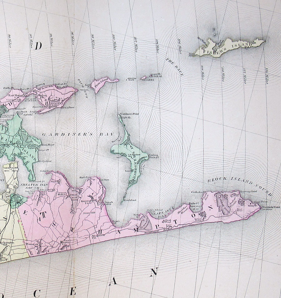 c 1873 Map of Long Island, by F.W. BEERS