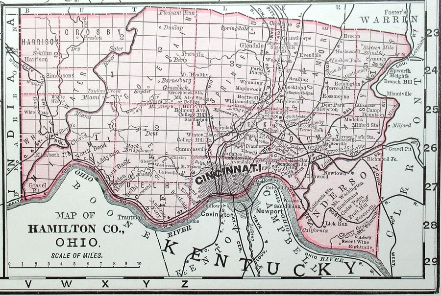 c 1898 Rand, McNally & Co Map of Ohio