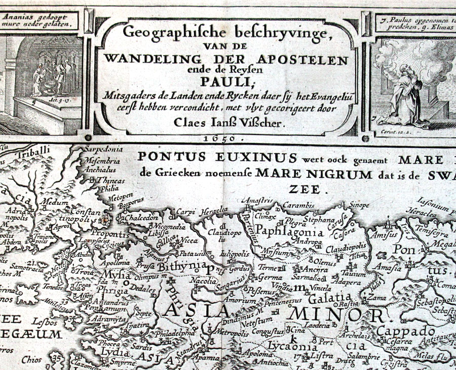 c 1650 Travels of St Paul - Visscher