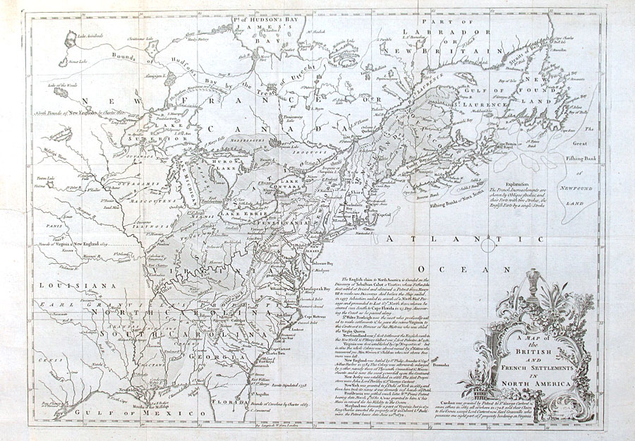 c 1755 British & French Settlements in North America