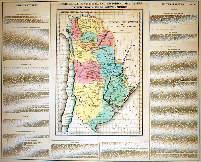UNITED PROVINCES OF SOUTH AMERICA.â€  c 1822 - Carey & Lea
