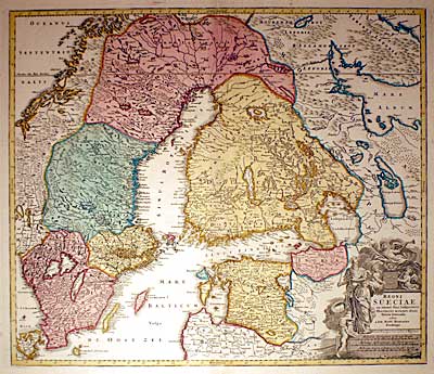 ''REGNI SUECIAE...'' c 1720 - Homann