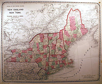 ''NEW ENGLAND AND NEW YORK'' c 1871 - Beers