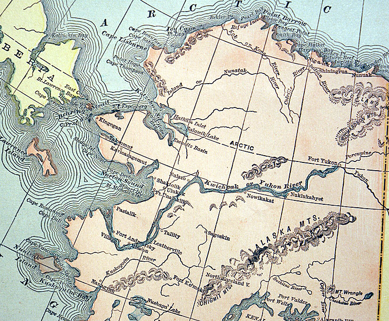 c 1888 Map of Alaska Territory - George Cram