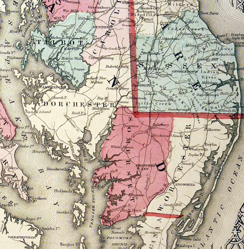 c 1865 ''...DELAWARE AND MARYLAND'' - Johnson