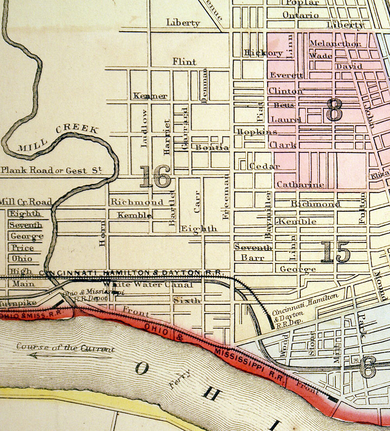 c 1864 ''Plan of Cincinnati...''  - Mitchell