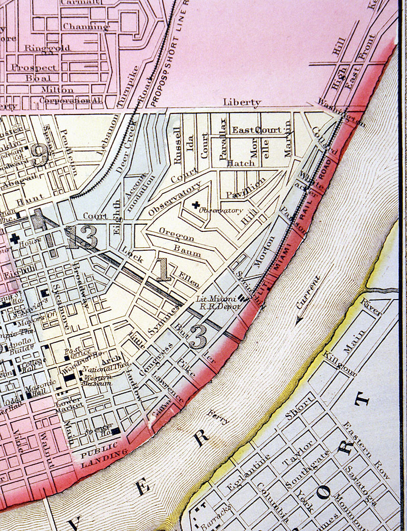 c 1864 ''Plan of Cincinnati...''  - Mitchell