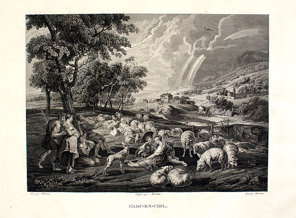 c 1804 Original Engraving - L'Arc En Ciel - Garreau (Rubens)