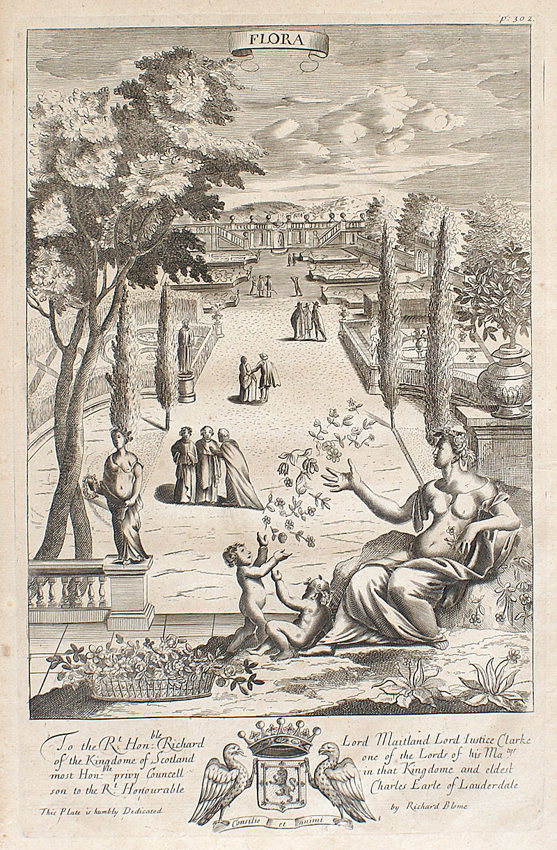1686 Engraving - Gardening,  Gentleman's Recreation, - Blome