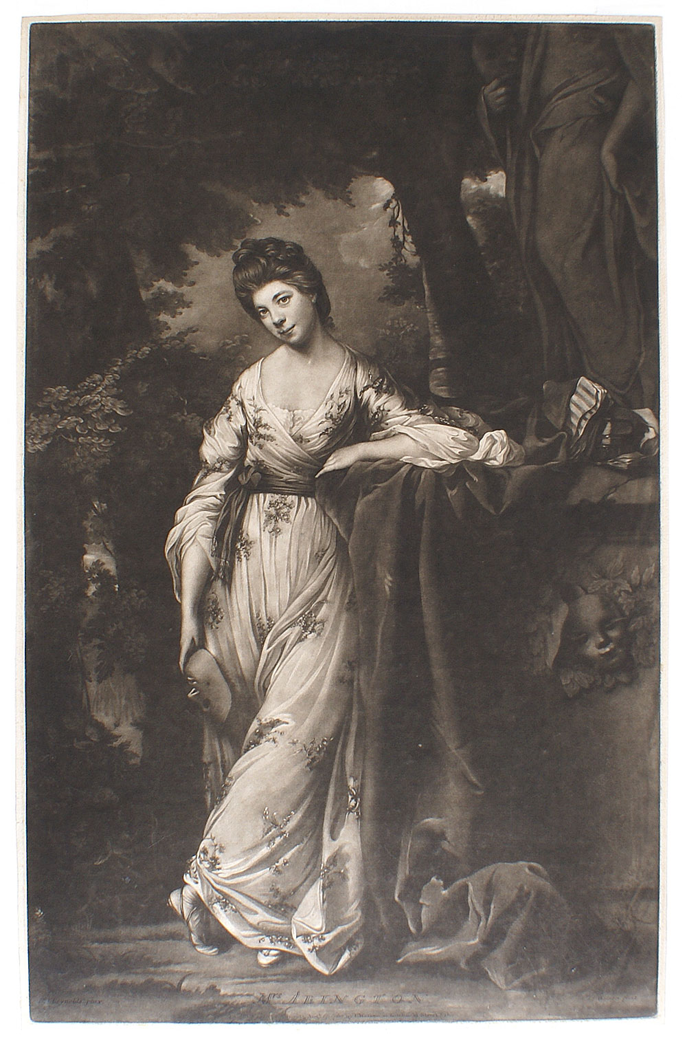 c 1769  Mezzotint - Mrs. Abington - Watson/Reynolds