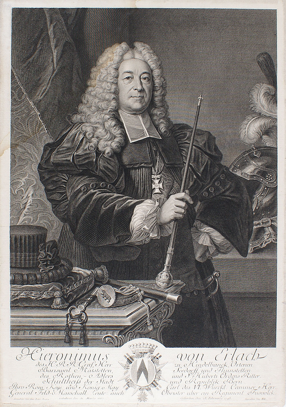 c 1750 Engraving - Hieronimus von Erlach - Rusca/Wille