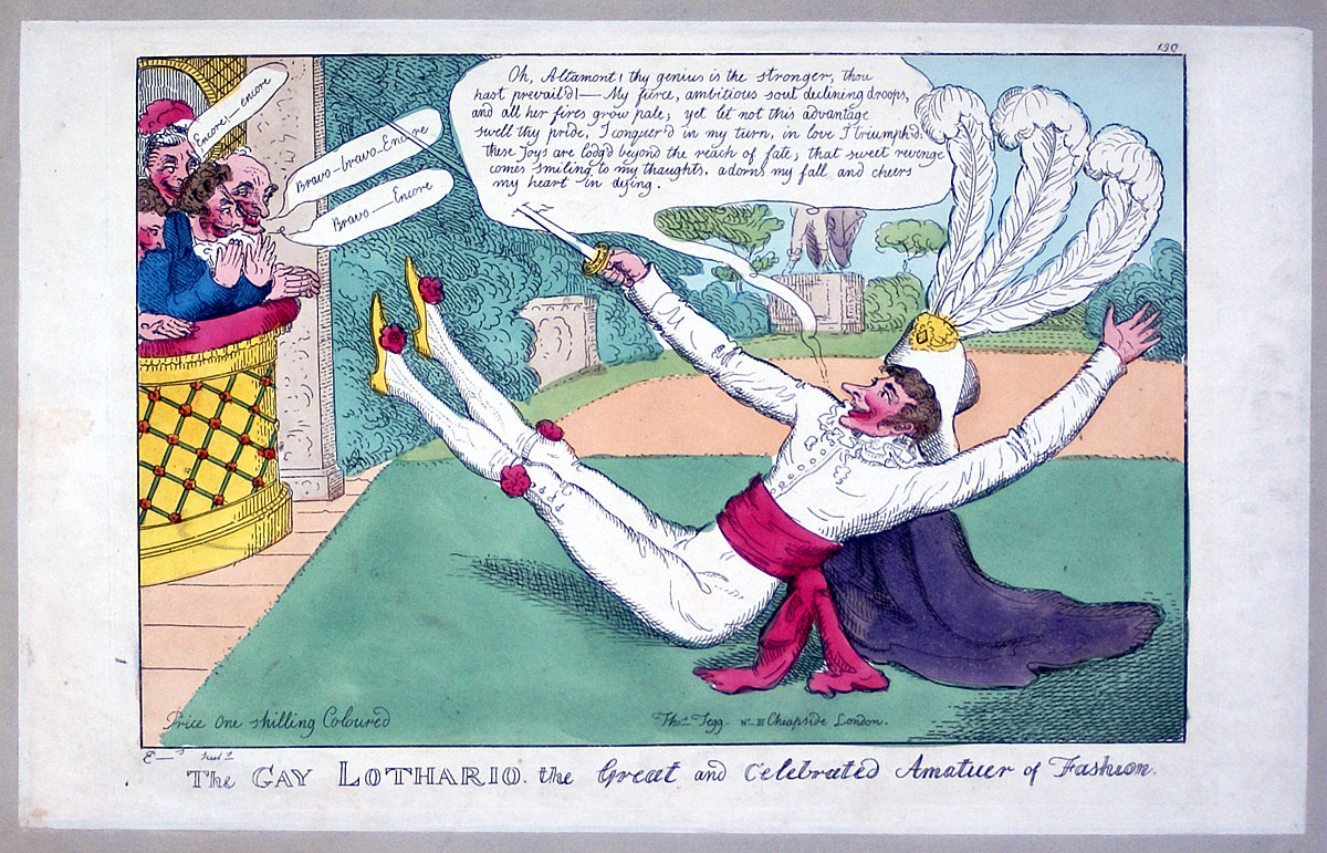 c 1818 English Caricature - The Gay Lothario