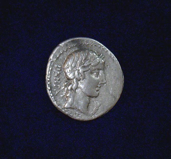 Ancient Roman Silver Denarius - Apollo & Minerva