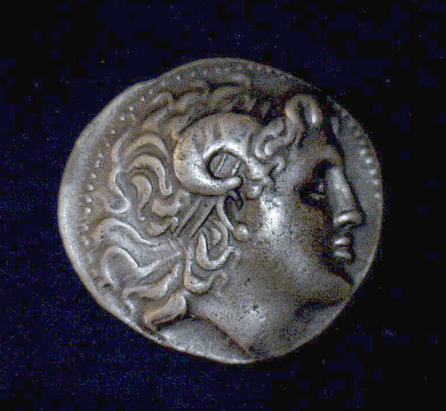 Ancient Greek Silver Coin - Portrait of Alexander the Great