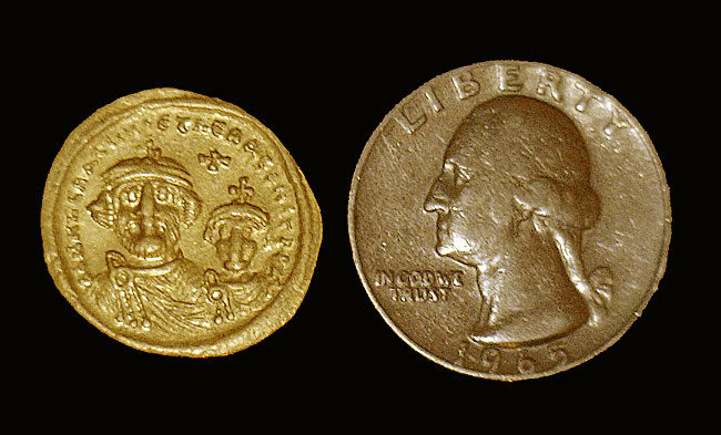 Gold Solidus, HERACLIUS               c 610-641 AD