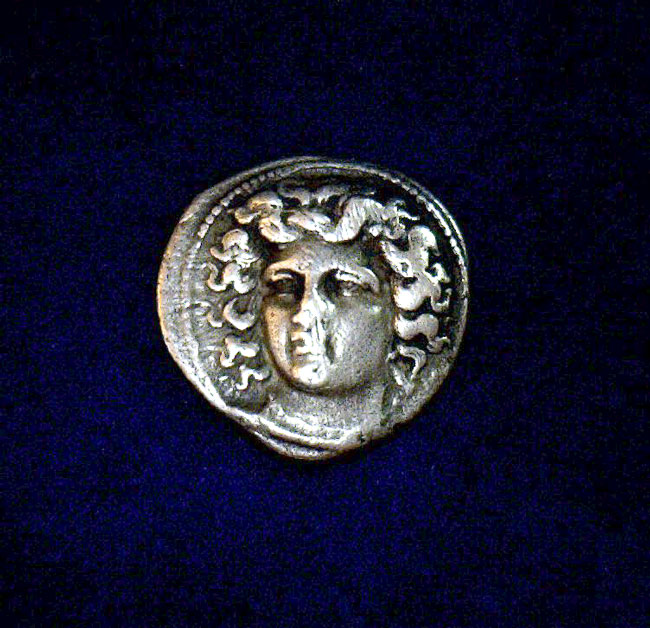 Ancient Greek Silver Drachm - Nymph Larissa & Horse Grazing