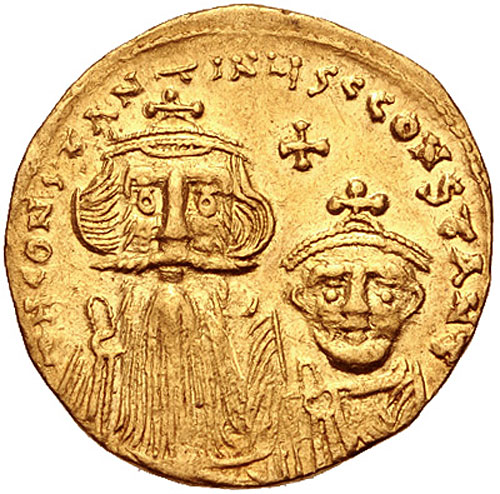 Byzantine Gold Coin - Solidus - Ruler: Constans II
