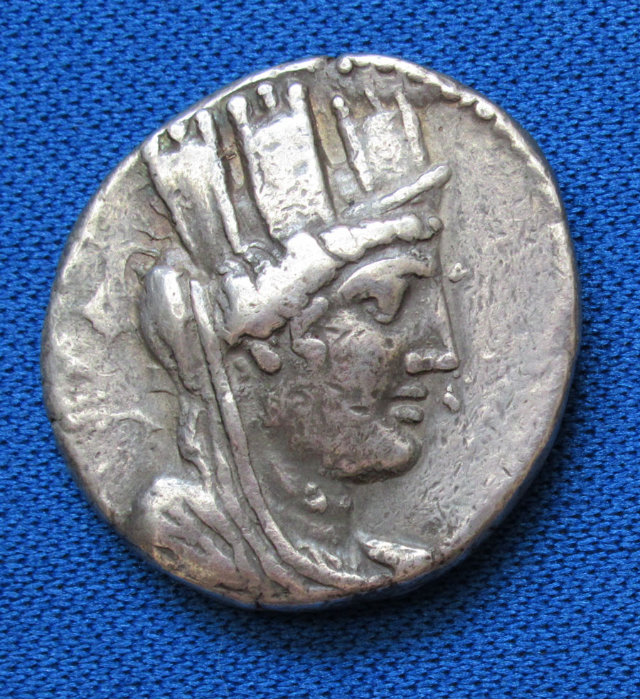c 086-85 BC - ARADOS, Phoenecia - TYCHE & NIKE, Silver 4drachm