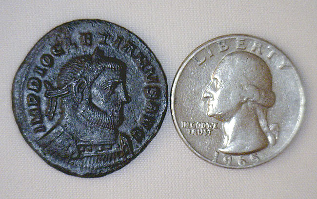 Ancient Roman Silvered Bronze AE Follis c. 284-305 AD DIOCLETIAN