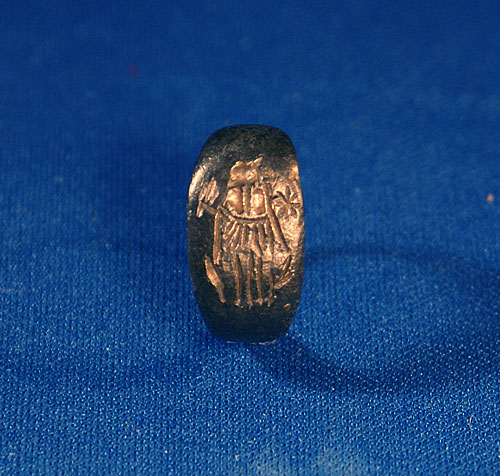 Ancient Roman Bronze Ring - Legionary Design, Helmeted Soldier