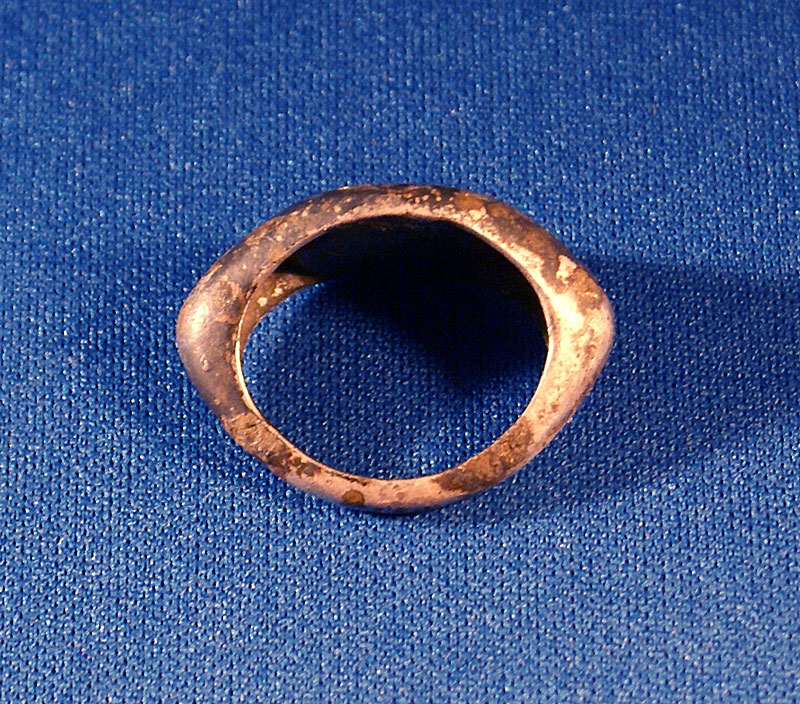 Roman Silver & Jasper Seal Ring c.2-3rd Cent AD, Ruler & Scepter