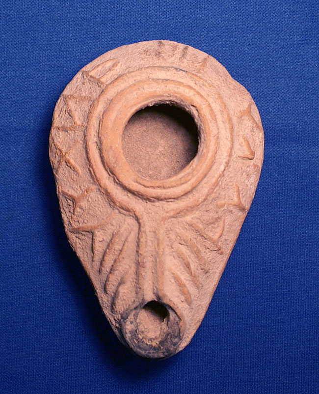 Holy Land Oil Lamp - Christian Inscription, c. 5-7th Cent AD