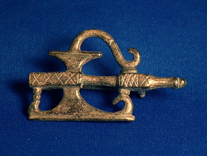 Bronze Fibula - Roman Battle Axe Brooch, c. 2nd Century AD