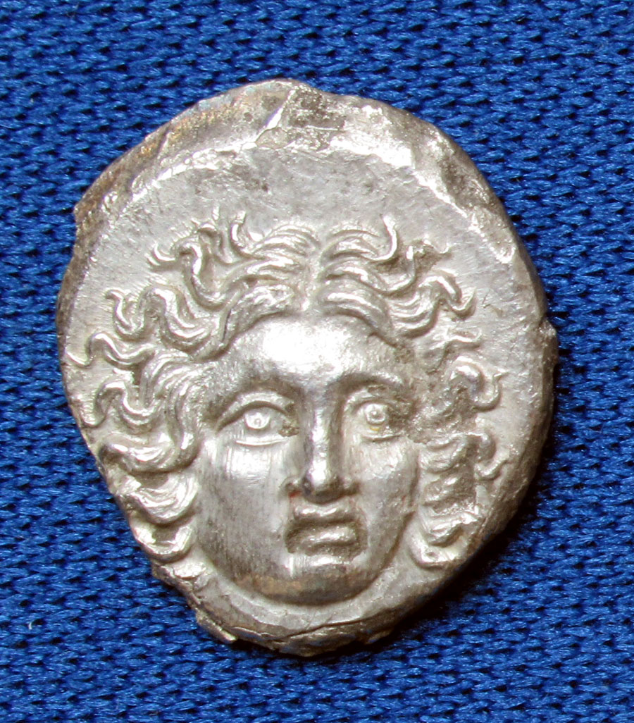 c 175-170 BC - RHODES, Greece Silver Tetrobol - Helios & Rose