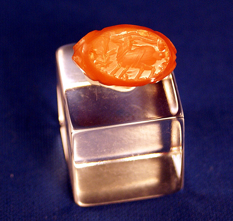 Sassanian Sealstone - 4th - 7th cent AD - Engraved Ibex