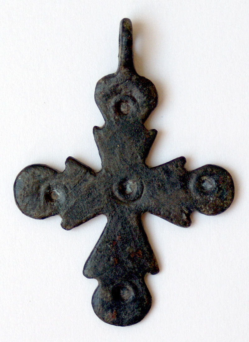 Medieval Christian Bronze Cross - c 6th - 8th Century AD