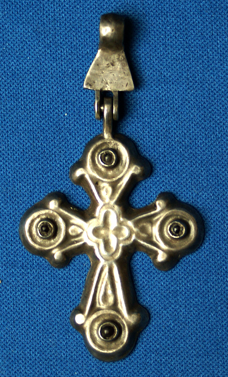 Christian Silver Pectoral Cross - c 7th - 8th Century AD