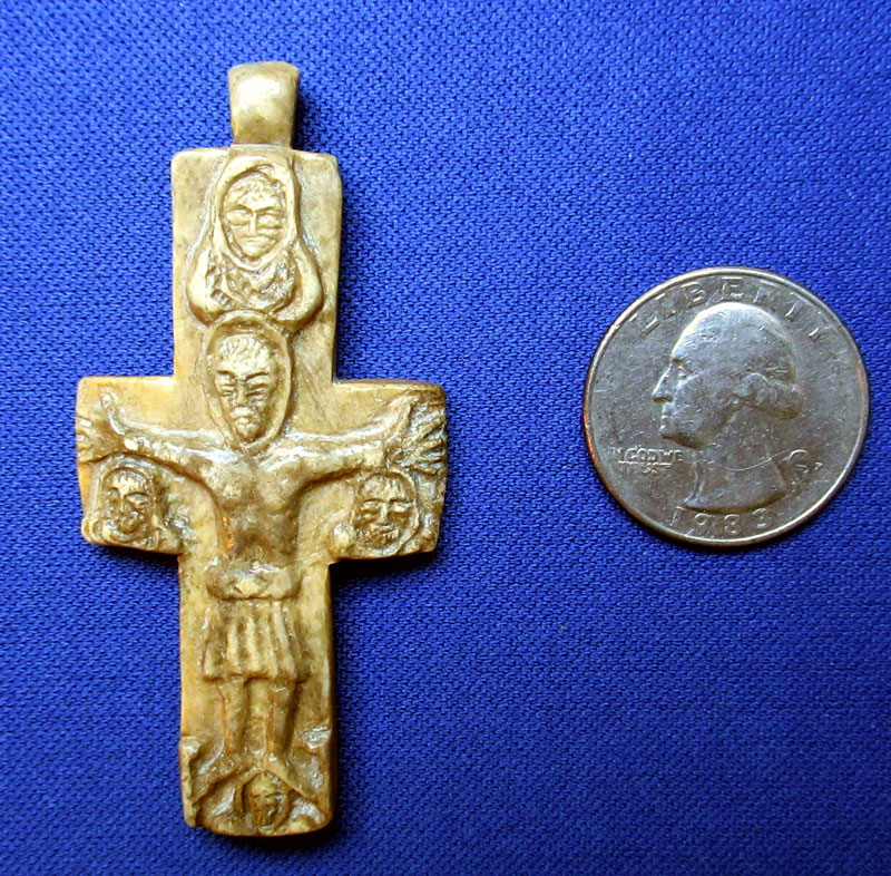 c 12th - 14th century AD Christian Carved Bone Cross