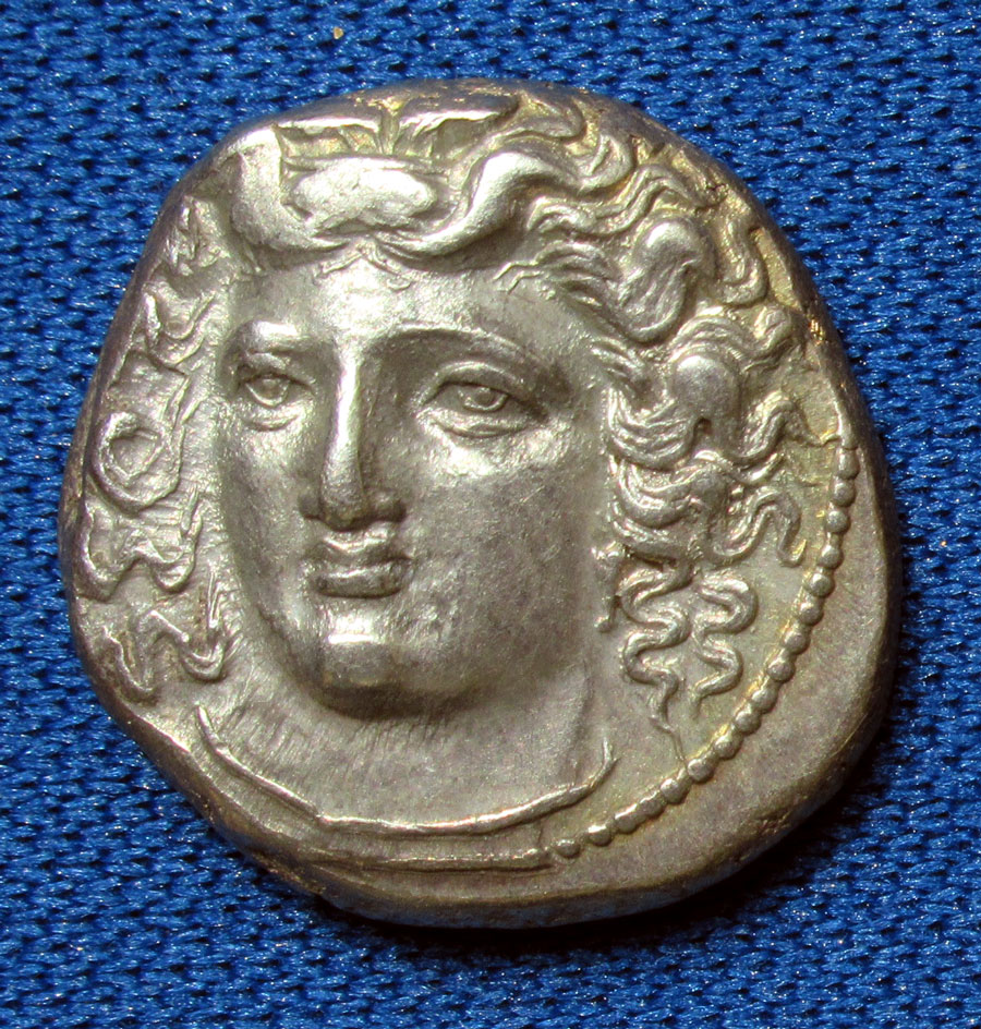 c 356-342 BC - LARISSA. Silver Drachm - Nymph & Grazing Horse