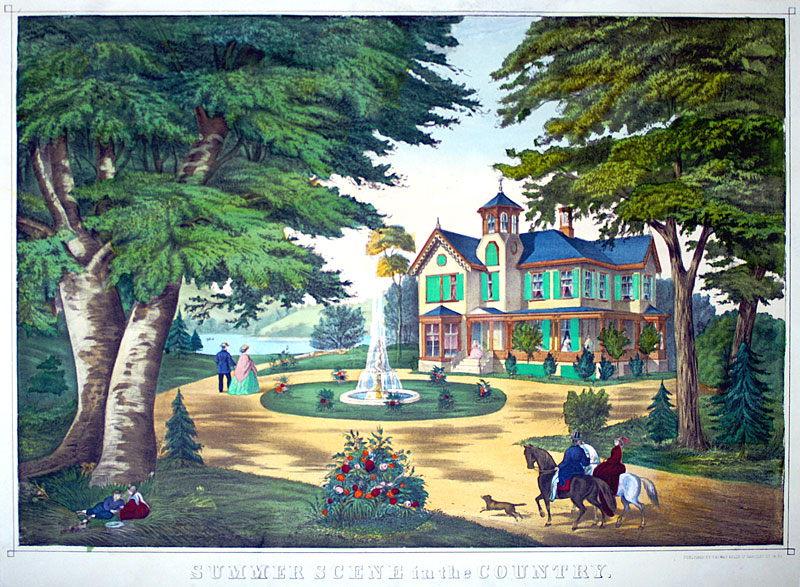 c 1869 Summer Scene in the Country, by Thomas Kelly